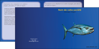 personnaliser modele de depliant 2 volets  4 pages  animal poissons animal bleu MLIG39630
