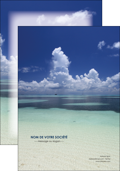 personnaliser maquette affiche ciel bleu plage MID39642