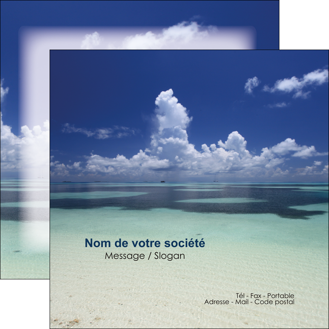 faire modele a imprimer flyers ciel bleu plage MID39644
