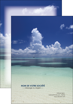 realiser flyers ciel bleu plage MID39648
