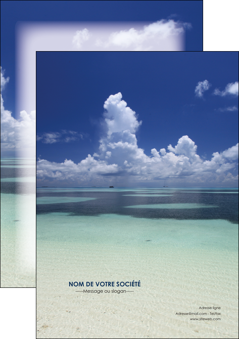 realiser affiche ciel bleu plage MID39650