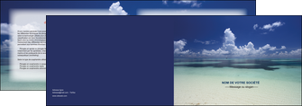 imprimer depliant 2 volets  4 pages  ciel bleu plage MID39670