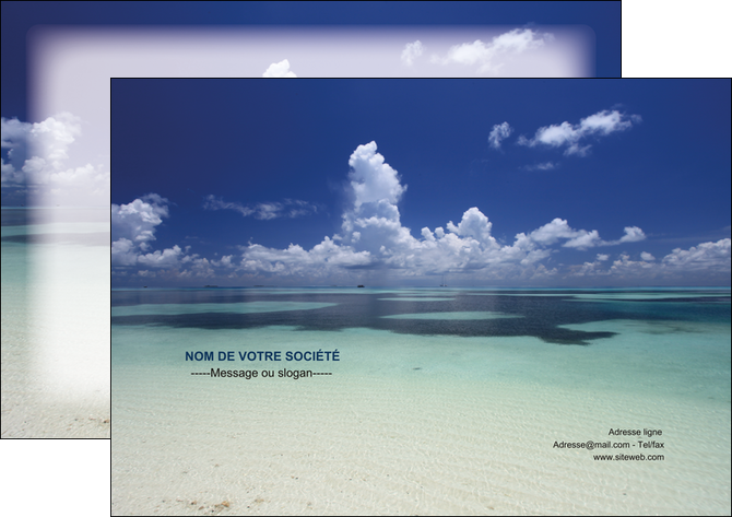 exemple flyers ciel bleu plage MID39672