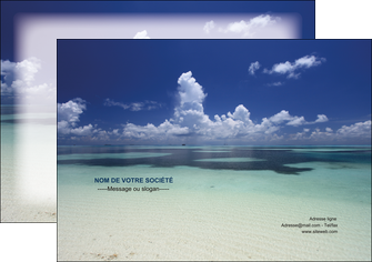 exemple flyers ciel bleu plage MID39672