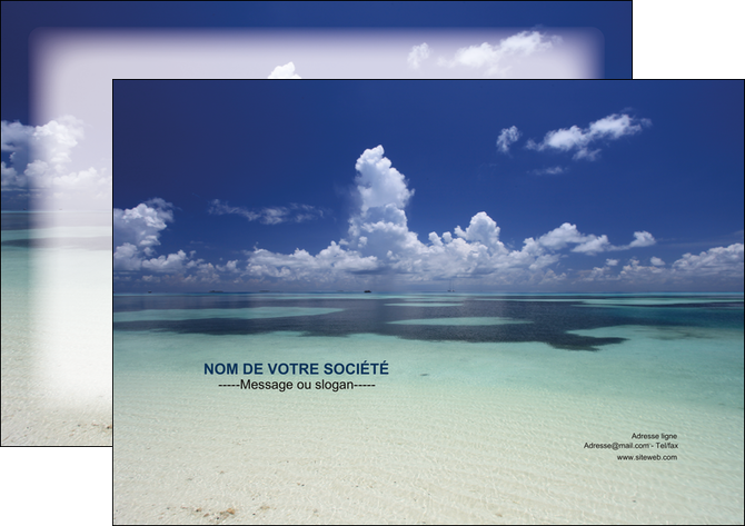 realiser affiche ciel bleu plage MID39680