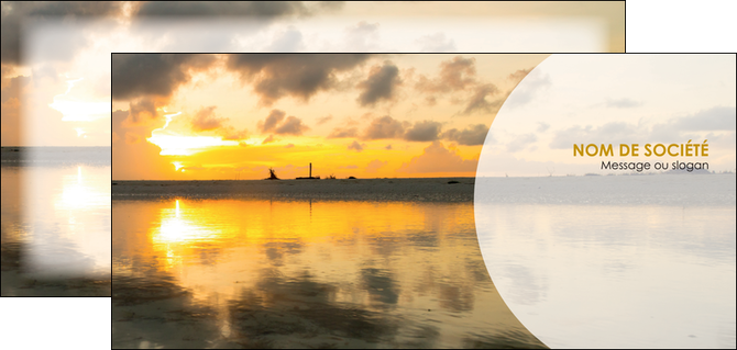impression flyers sejours couche de soleil plage ile MIDBE40016