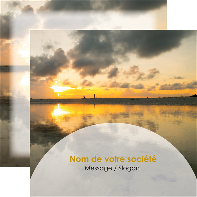 modele en ligne flyers sejours couche de soleil plage ile MIDBE40020