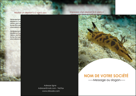 cree depliant 2 volets  4 pages  animal crevette crustace animal MIDLU40146