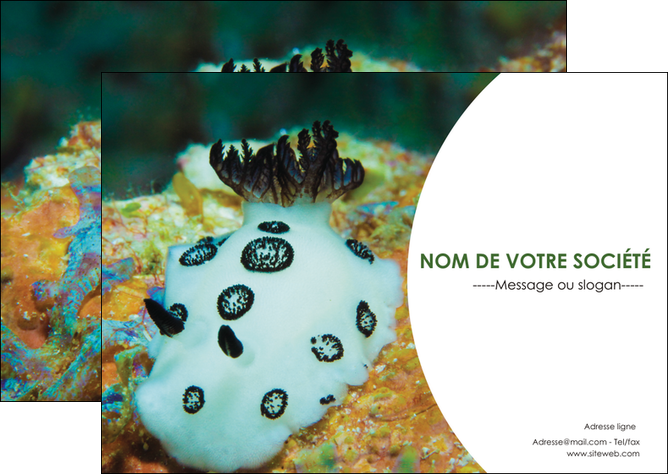 personnaliser modele de flyers animal poisson sous marine nature MIDBE40160