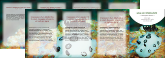 creation graphique en ligne depliant 4 volets  8 pages  animal poisson sous marine nature MIDBE40170