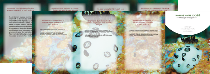 faire depliant 4 volets  8 pages  animal poisson sous marine nature MIDBE40182