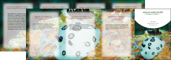 faire depliant 4 volets  8 pages  animal poisson sous marine nature MIDBE40182