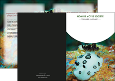 modele en ligne depliant 2 volets  4 pages  animal poisson sous marine nature MIDBE40184