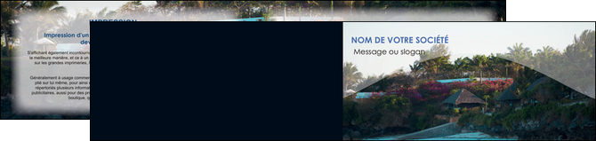 realiser depliant 2 volets  4 pages  agence immobiliere maison sur plage immobilier immobilier de luxe MID40256