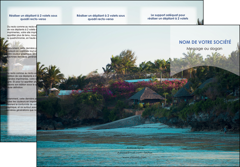 exemple depliant 3 volets  6 pages  agence immobiliere maison sur plage immobilier immobilier de luxe MID40266
