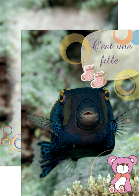 impression flyers poisson sous  mer plongee MIDBE40350