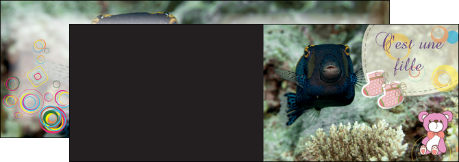 creation graphique en ligne depliant 2 volets  4 pages  poisson sous  mer plongee MIDBE40354