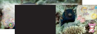 creation graphique en ligne depliant 2 volets  4 pages  poisson sous  mer plongee MIDBE40354