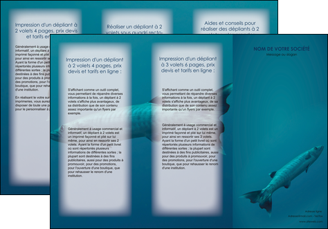 imprimer depliant 3 volets  6 pages  animal poisson plongee nature MIDBE40360
