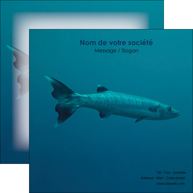 creer modele en ligne flyers animal poisson plongee nature MIDBE40362