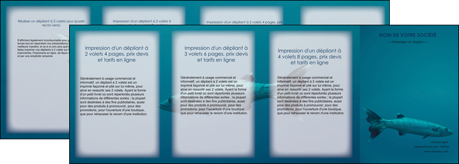 creer modele en ligne depliant 4 volets  8 pages  animal poisson plongee nature MIDBE40376