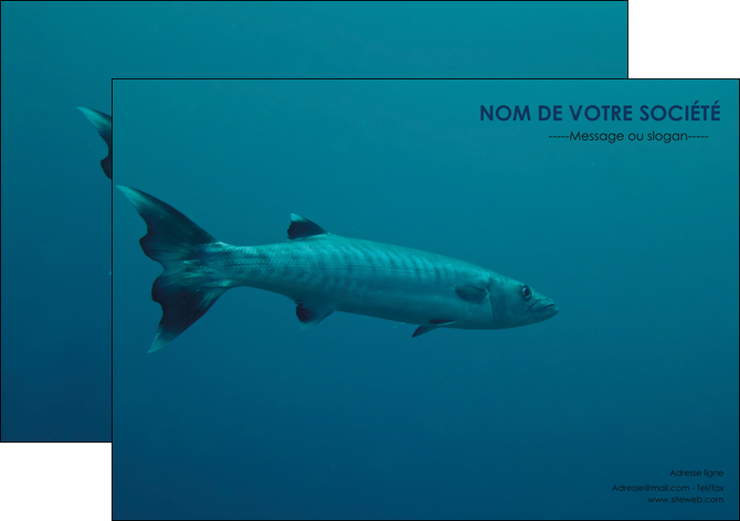 imprimerie flyers animal poisson plongee nature MIDBE40386