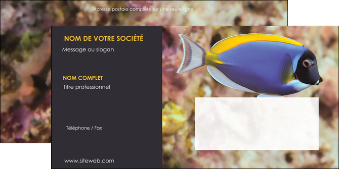 maquette en ligne a personnaliser enveloppe chasse et peche poisson poissonnerie poissonnier MIDBE40414