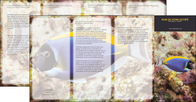 exemple depliant 4 volets  8 pages  chasse et peche poisson poissonnerie poissonnier MIDBE40416