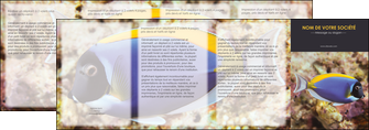 imprimerie depliant 4 volets  8 pages  chasse et peche poisson poissonnerie poissonnier MIDBE40432
