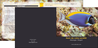 faire depliant 2 volets  4 pages  chasse et peche poisson poissonnerie poissonnier MIDBE40440