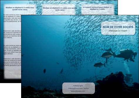 imprimer depliant 3 volets  6 pages  plongee  plongee plongee sous  marine plongeurs MIDBE40532