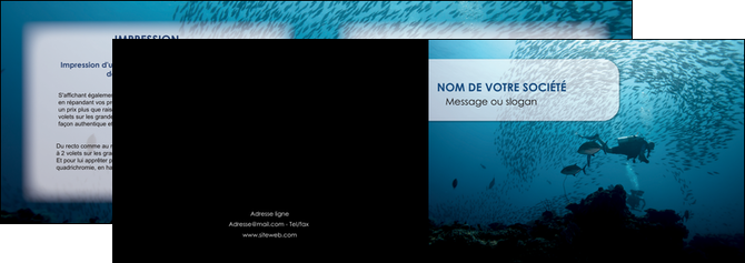 cree depliant 2 volets  4 pages  plongee  plongee plongee sous  marine plongeurs MIDBE40542