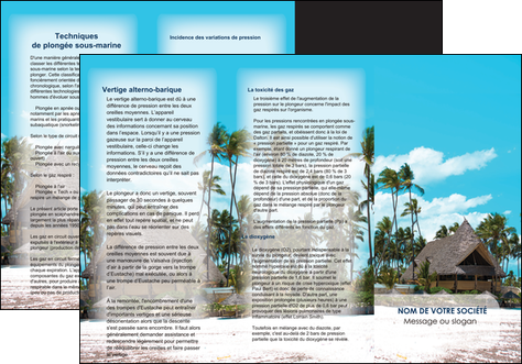 faire depliant 3 volets  6 pages  agence immobiliere maison maison sur la plage lotissement MID40606