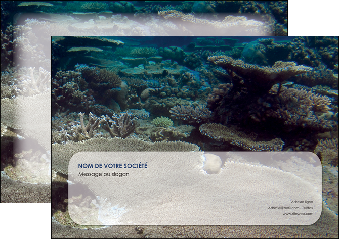personnaliser modele de affiche plongee  massif de corail mer nature MIDBE40646
