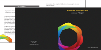 exemple depliant 2 volets  4 pages  peinture arc en ciel decale MIF40994
