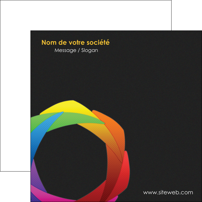 personnaliser maquette flyers peinture arc en ciel decale MFLUOO40998