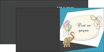 imprimer depliant 2 volets  4 pages  elephant ballons noeud MLIGLU41678