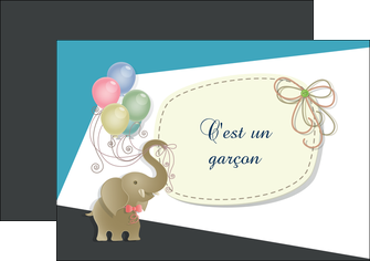 Commander pelliculage faire part  Faire Part de naissance papier publicitaire et imprimerie Flyer A5 - Paysage (21x14,8 cm)