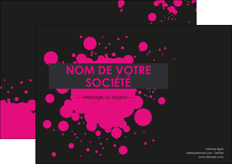 personnaliser modele de flyers peinture rose tache de peinture MLIG41692