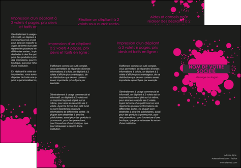 modele en ligne depliant 3 volets  6 pages  peinture rose tache de peinture MLGI41694