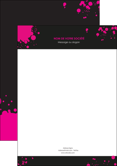 personnaliser modele de tete de lettre peinture rose tache de peinture MLIG41698