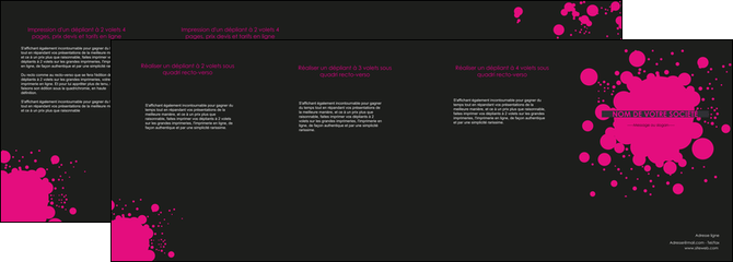 creation graphique en ligne depliant 4 volets  8 pages  peinture rose tache de peinture MLIP41700