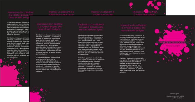 exemple depliant 4 volets  8 pages  peinture rose tache de peinture MLGI41716