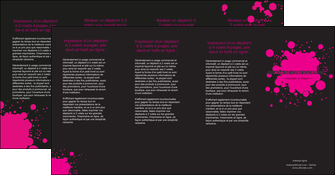 exemple depliant 4 volets  8 pages  peinture rose tache de peinture MLIG41716