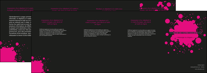 exemple depliant 4 volets  8 pages  peinture rose tache de peinture MLGI41720