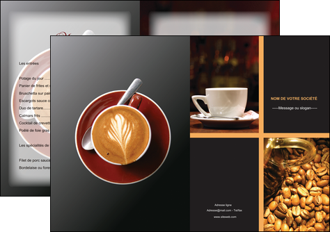 cree depliant 2 volets  4 pages  bar et cafe et pub bar cafe pub MIFCH41820