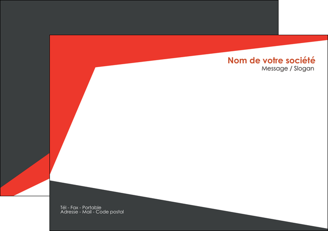 modele en ligne flyers rouge noir moderne MFLUOO41862