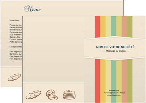 realiser depliant 2 volets  4 pages  boulangerie boulangerie ancien nature MLIG41952