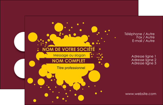 personnaliser maquette carte de visite peinture tache de peinture decale MIDLU42012