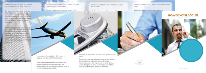 creation graphique en ligne depliant 4 volets  8 pages  agence immobiliere immeuble gratte ciel immobilier MID42548
